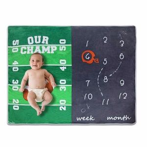 Baby Milestone Blanket-Baby Champ (Football)